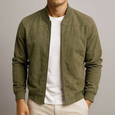 Chaqueta estilo bomber de ante – Clásico, moderno y versátil