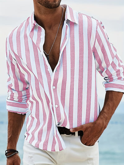 Camisa de Hombre – Estilo Fresco con Toque Mediterráneo