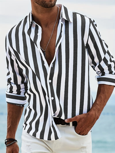 Camisa de Hombre – Estilo Fresco con Toque Mediterráneo