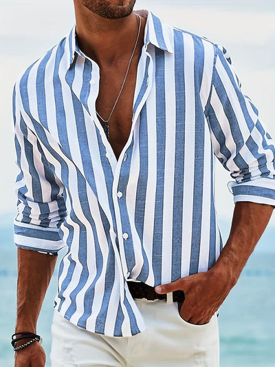 Camisa de Hombre – Estilo Fresco con Toque Mediterráneo