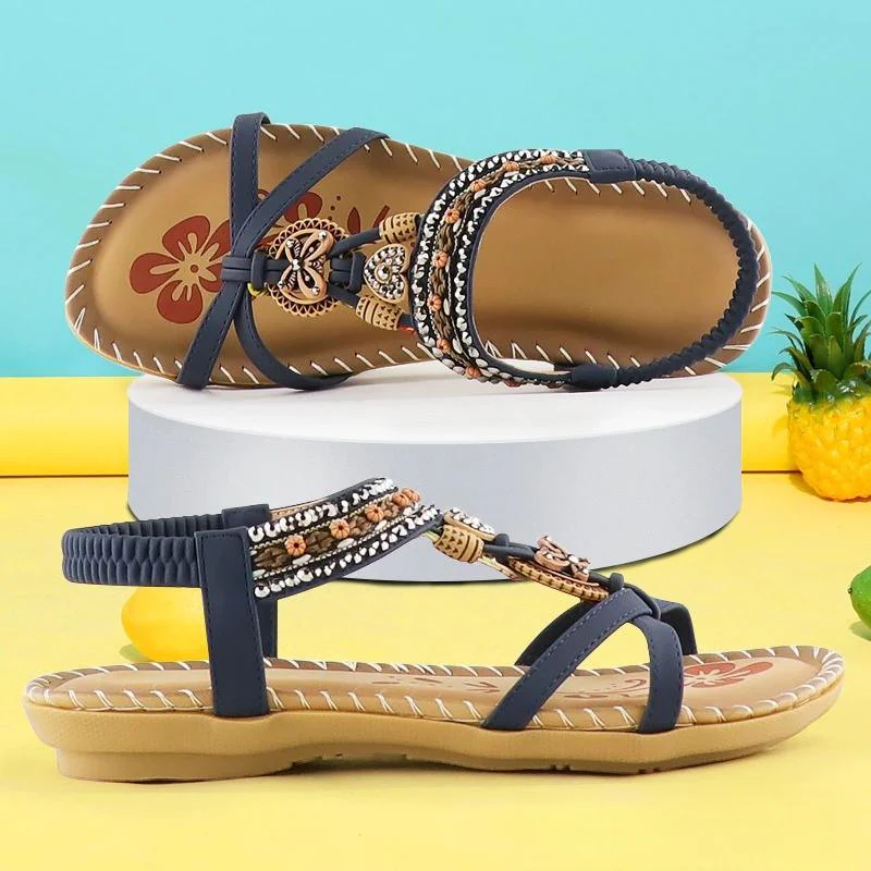 Mujer – Sandalias Bordadas de Confort Diario