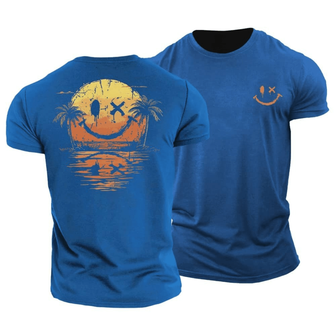Camiseta de Hombre – Estilo Playero con Energía Positiva