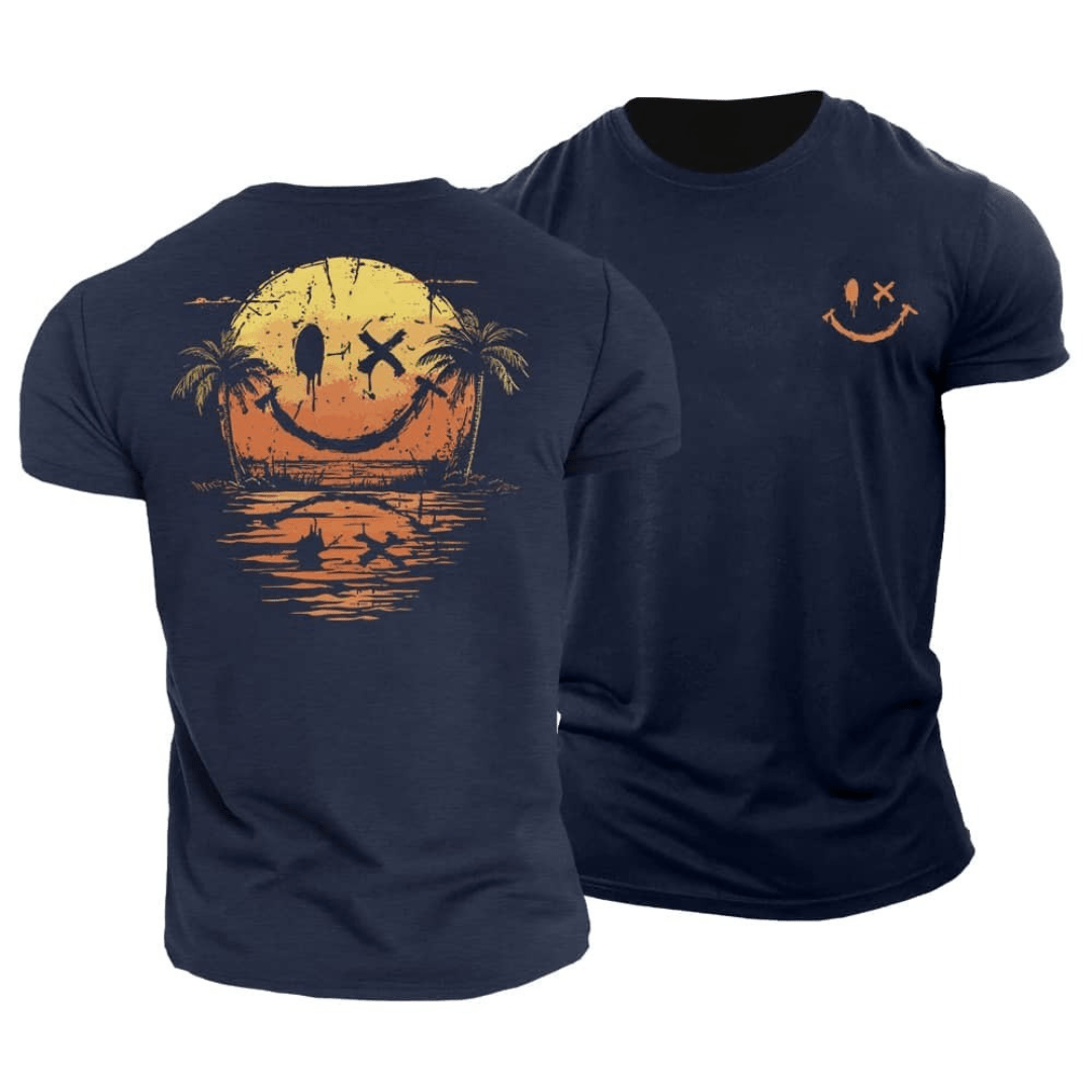 Camiseta de Hombre – Estilo Playero con Energía Positiva