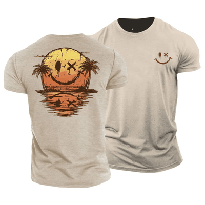 Camiseta de Hombre – Estilo Playero con Energía Positiva