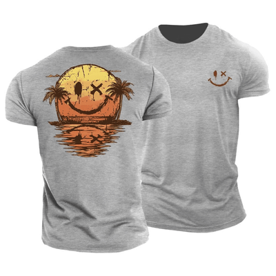 Camiseta de Hombre – Estilo Playero con Energía Positiva