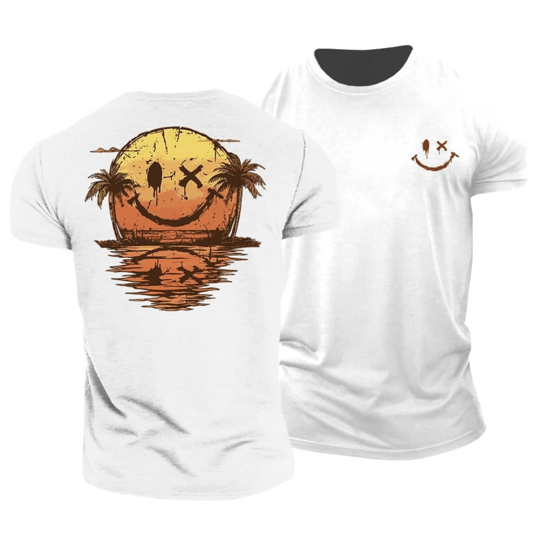 Camiseta de Hombre – Estilo Playero con Energía Positiva